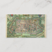「Civitates Orbis Terrarum」bからのLuneburgの地図、 名刺 (裏面)