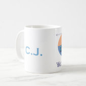 CJのgun湖の前部 コーヒーマグカップ (正面左)