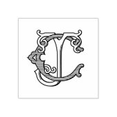 CJイニシャルJCモノグラムラバーインクスタンプ結婚ズ ラバースタンプ (インプリント)