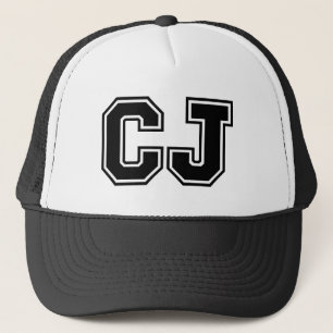「CJ」のモノグラム キャップ