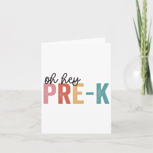 Ckの学校の学生先生Oh Hey Pre-k Grade カード (正面)