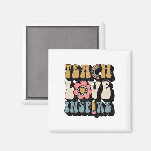 Ckは学校に愛教えのレトロインスパイア先生Wom マグネット (正面/裏面)