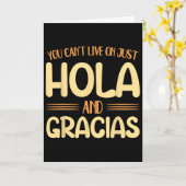 Ck はただの Hola で生きているスペイン語の先生に学校へ カード (黄色い花)