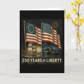 Ck Betsy Ross国旗 250年の自由 250周年記念 カード (黄色い花)