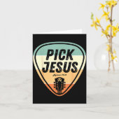Ck Jesus Shirt Funny Christian Music Guitar Ck Men カード (黄色い花)
