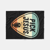 Ck Jesus Shirt Funny Christian Music Guitar Ck Men フリースブランケット (正面(横))