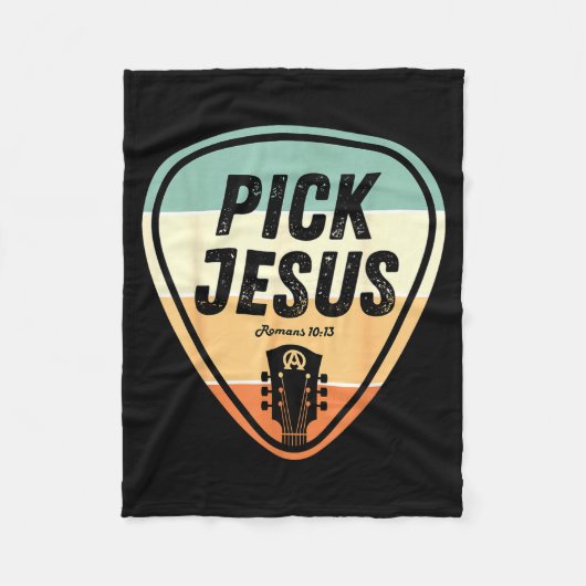 Ck Jesus Shirt Funny Christian Music Guitar Ck Men フリースブランケット (正面)