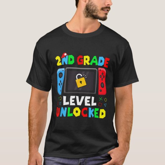 Ck To School 2nd Grade Level Unlocked Gamer Kids B Tシャツ (正面)