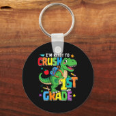 Ck To School Boy Dinosaur I'm Ready To Crush First キーホルダー (正面)
