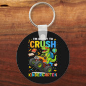 Ck To School Boy Dinosaur I'm Ready To Crush Kinde キーホルダー (正面)