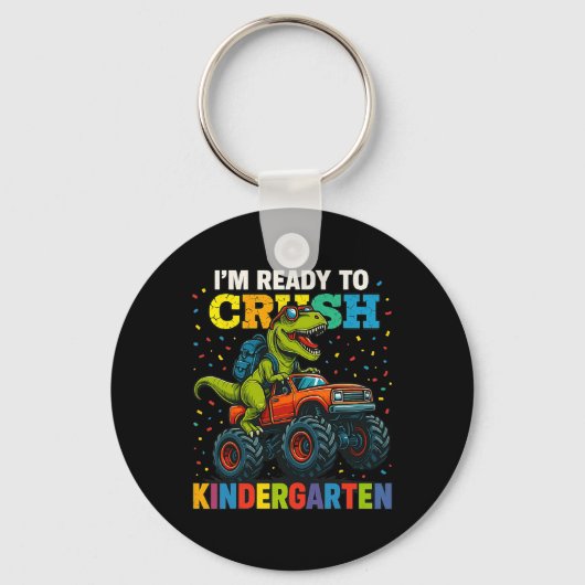 Ck To School Boy Dinosaur I'm Ready To Crush Secon キーホルダー (正面)