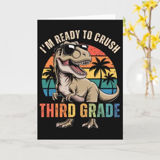 Ck To School Dinosaur Boy I'm Ready To Crush Third カード (黄色い花)