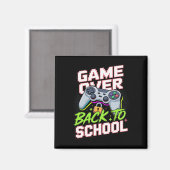 Ck To School Gamer Controller Cool Funny Video Pun マグネット (正面/裏面)