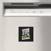 Ck To School Gamer Controller Cool Funny Video Pun マグネット (インサイチュ (食洗機))
