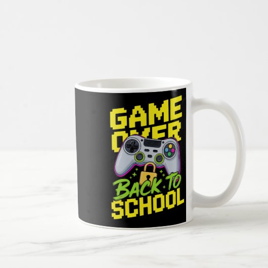 Ck To School Gamer Controller Funny Pun Graphic Hu コーヒーマグカップ (右)