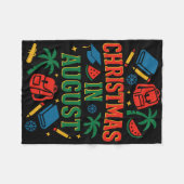 Ck To School Xmas Palm Tree Graduation Christmas I フリースブランケット (正面(横))