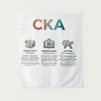 CKA – Creativity Knowledge Action | Inspirational  タペストリー