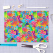 CKCポップシクルスワール、ブルーティッシュラッピング紙 薄葉紙 (クラフト)