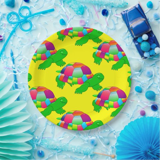 CKCリルガスタートルイエロー – 紙パーティープレート ペーパープレート (パーティー)