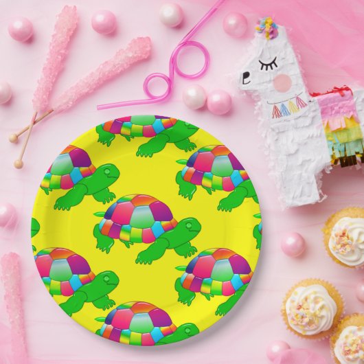 CKCリルガスタートルイエロー – 紙パーティープレート ペーパープレート (パーティー)