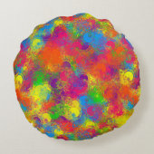 CKC缶絵を描花模様16イン丸い枕 ラウンドクッション (裏面)