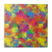 CKC缶絵を描花模様 – セラミックタイル (正面)