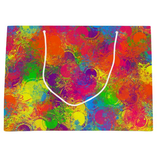 CKC缶絵を描花模様-抱き枕L ラージペーパーバッグ (正面)