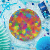 CKC缶絵を描花模様-紙パーティープレート ペーパープレート (パーティー)