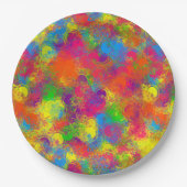 CKC缶絵を描花模様-紙パーティープレート ペーパープレート (正面)