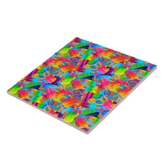 CKC-Kids-熱狂するCollection-Popsicle渦、青 –  タイル (側面)