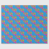 CKC-Peace, Love and Popsicle's, Blue-Gift Wrapping ラッピングペーパー (フラット)
