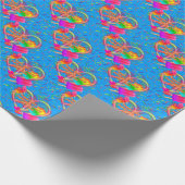 CKC-Peace, Love and Popsicle's, Blue-Gift Wrapping ラッピングペーパー (角)