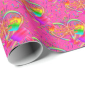 CKC-Peace, Love and Popsicle's, Pink-Gift Wrap ラッピングペーパー (ロールコーナー)