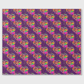 CKC-Peace, Love and Popsicle's, Purple-Gift Wrap ラッピングペーパー (フラット)