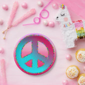 CKC、Peace Symbol 13-紙パーティープレート ペーパープレート (パーティー)