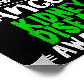 Ckd認識度Tシャツ – 腎臓病生存者 ポスター (角)