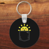 Cket Of Sunshine Happy Summer Sun Motivational Ins キーホルダー (正面)