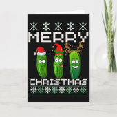 Ckle Lover Xmas Lighting Santa Ugly Ckle Christmas カード (正面)