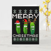 Ckle Lover Xmas Lighting Santa Ugly Ckle Christmas カード (黄色い花)