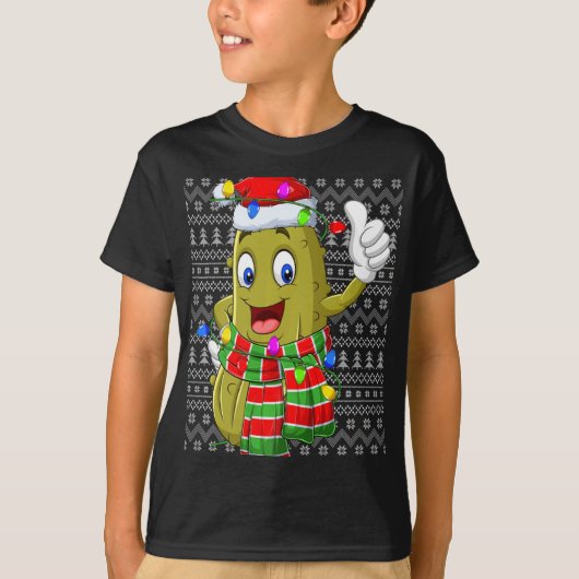 Ckle Ugly Xmas Lighting Santa Ckle Christmas T Shi Tシャツ (正面)