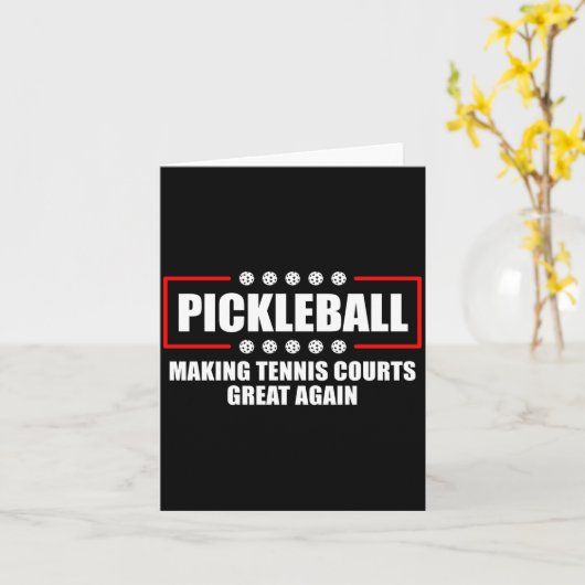 Ckleball Making Tennis Courts Great Again Funny  カード (黄色い花)