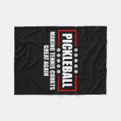 Ckleball Making Tennis Courts Great Again Funny  フリースブランケット (正面(横))