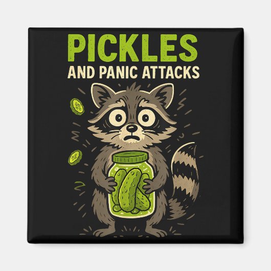 Ckles And Panic Attacks Raccoon Trash Panda Funny  マグネット (正面)