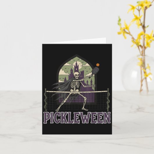 Ckleween Ckleball Halloween Costume Skeleton Goth  カード (黄色い花)