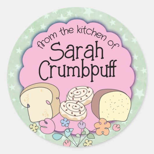 clのキッ転がチンからパンシナモン ラウンドシール (正面)