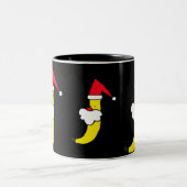 CLのサンタのバナナのブラックコーヒーのマグ ツートーンマグカップ (中央)