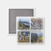 CL0026アメリカ,チリ,イースター島,冷蔵庫 マグネット (正面/裏面)