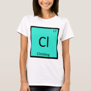 Cl - クライミング スポーツ 化学 周期表 tシャツ