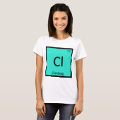 Cl - クライミング スポーツ 化学 周期表 tシャツ (正面フル)