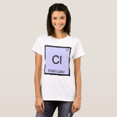 Cl - 子ども労働 冗談 化学元素記号 Tシャツ (正面フル)